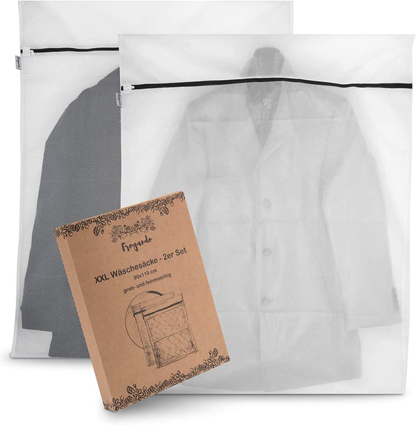 FROGANDO XXL Wäschesäcke 2er Set - 90x110 cm - XXL Wäschenetze