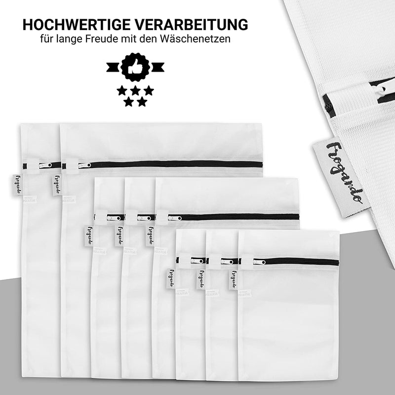FROGANDO Wäschenetze 8er Set universell - in verschiedenen Größen