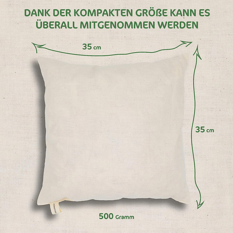 FROGANDO Zirbenkissen 35x35x15 cm aus Österreich - Kopfkissen mit 100% Zirbe Han