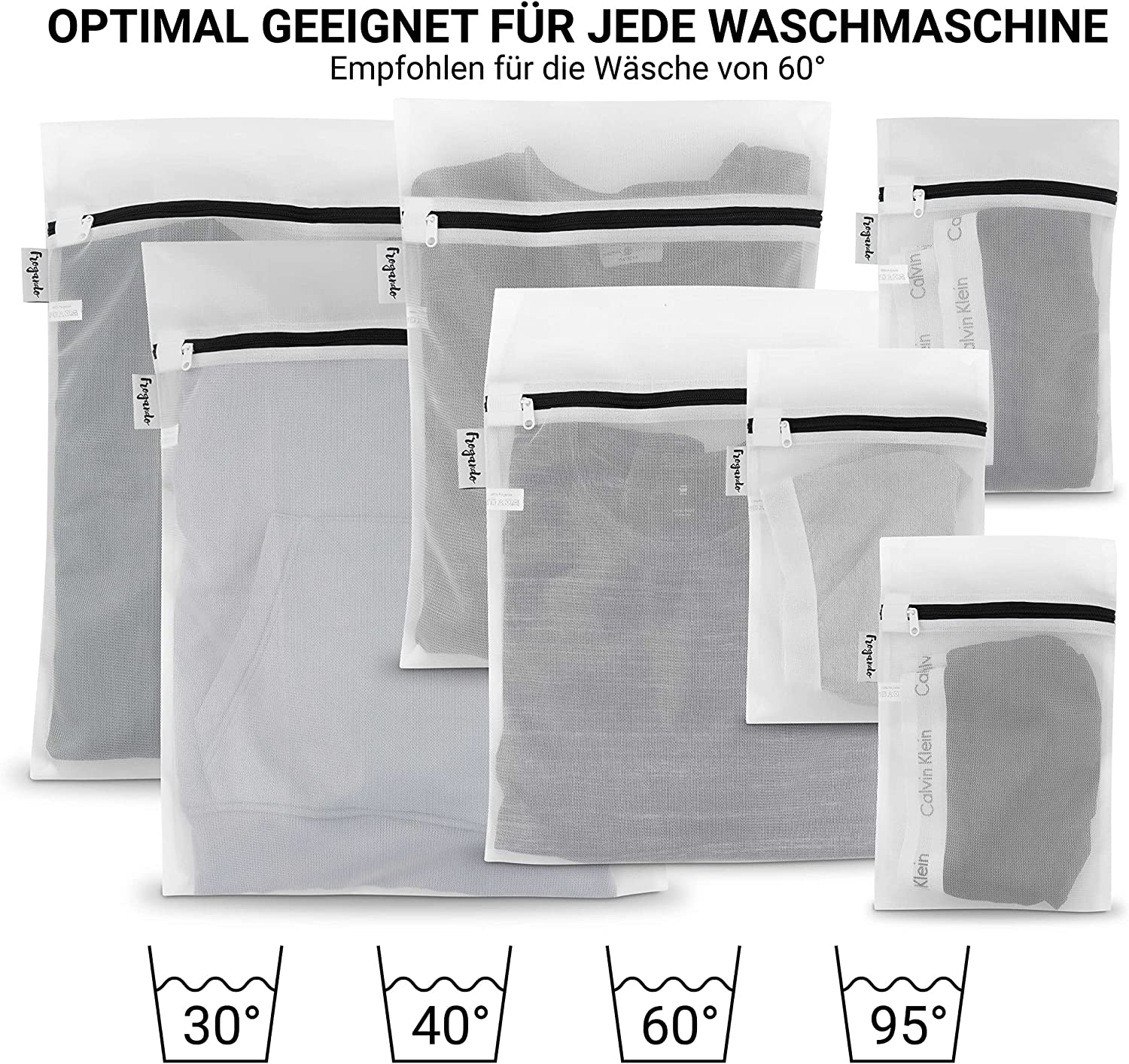 FROGANDO Wäschenetze 8er Set universell - in verschiedenen Größen ...