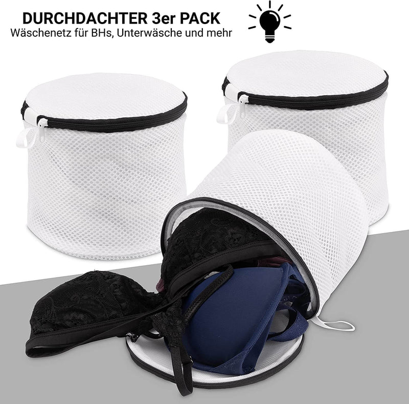 FROGANDO BH Wäschenetz für die Waschmaschine und den Trockner - 3 Stück